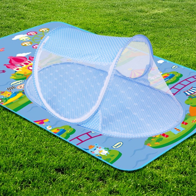 Portable Foldable Baby Sleeping Nest Cot with Mosquito Net – Lightweight Travel Baby Bed, Breathable Cotton Mattress, Insect Protection Dome, Newborn Sleeping Cot for Home & Outdoor Use