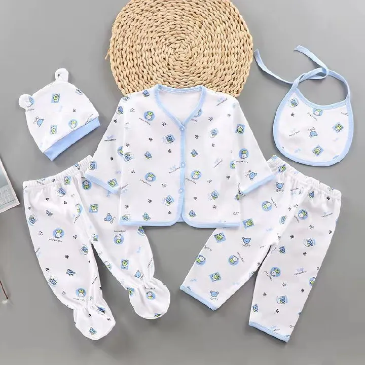 5Pcs Newborn Warm Fleece Receiving Set | Baby Clothing & Blanket Essentials for Infants | Soft, Cozy & Durable Winter Baby Gift Set for Boys & Girls – Perfect Newborn Outfit