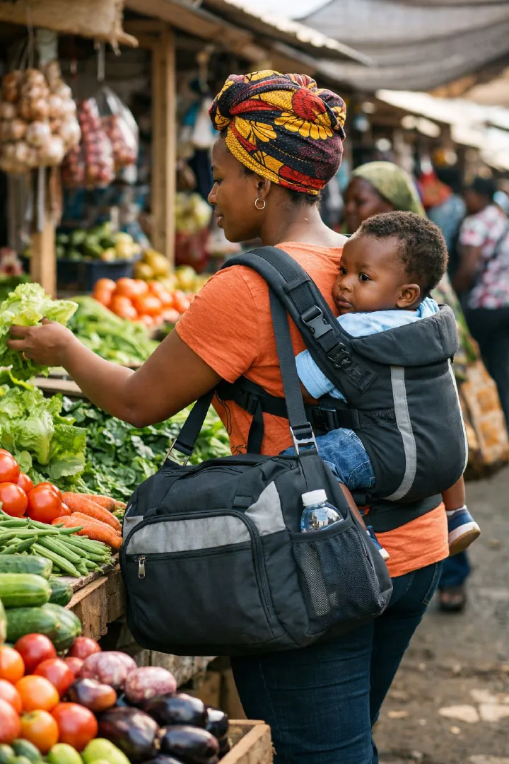Ultimate Parent- Child Travel Bundle! Ergonomic Baby Carrier (Hip-Healthy) & Versatile 5-in-1 Diaper Bag System | MAX Comfort & Hands-Free