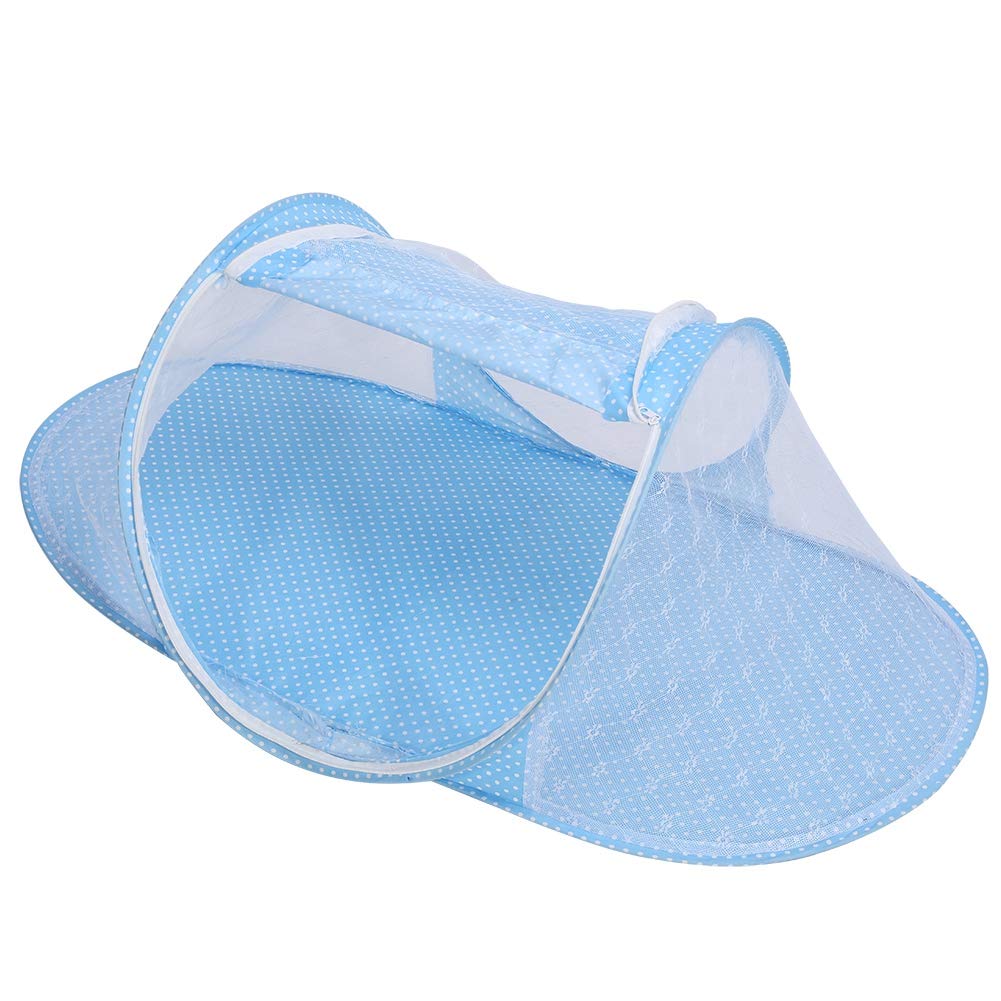 Portable Foldable Baby Sleeping Nest Cot with Mosquito Net – Lightweight Travel Baby Bed, Breathable Cotton Mattress, Insect Protection Dome, Newborn Sleeping Cot for Home & Outdoor Use