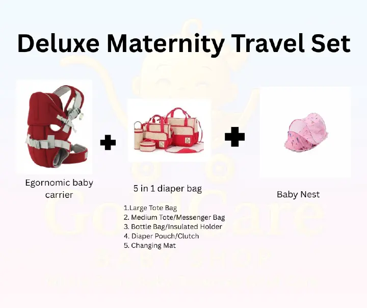the ultimate trio for parents who refuse to slow down. From the ergonomic support of our baby carrier to the massive storage of the 5-in-1 diaper bag and the cozy safety of our portable baby nest,