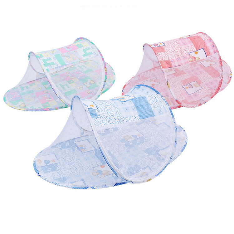 Portable Foldable Baby Sleeping Nest Cot with Mosquito Net – Lightweight Travel Baby Bed, Breathable Cotton Mattress, Insect Protection Dome, Newborn Sleeping Cot for Home & Outdoor Use