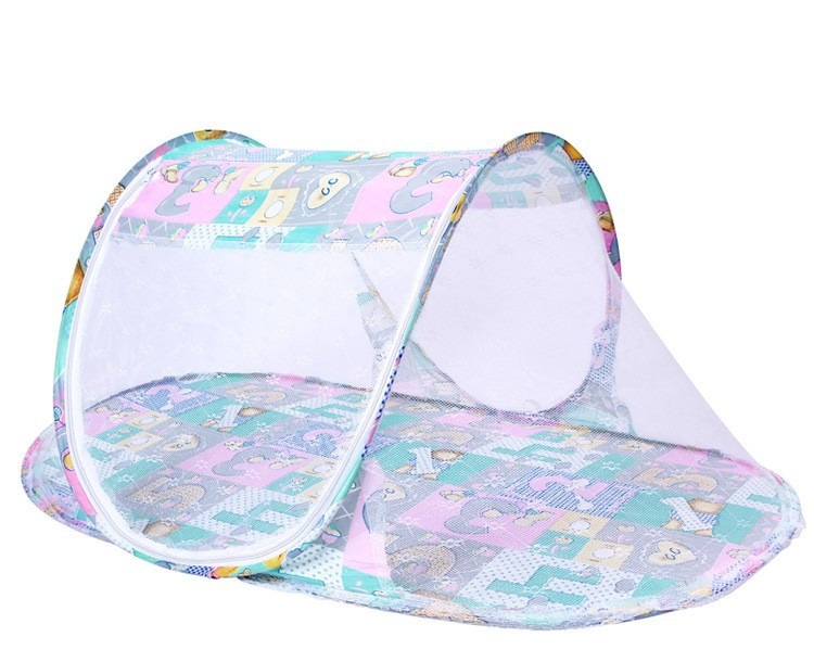 Portable Foldable Baby Sleeping Nest Cot with Mosquito Net – Lightweight Travel Baby Bed, Breathable Cotton Mattress, Insect Protection Dome, Newborn Sleeping Cot for Home & Outdoor Use