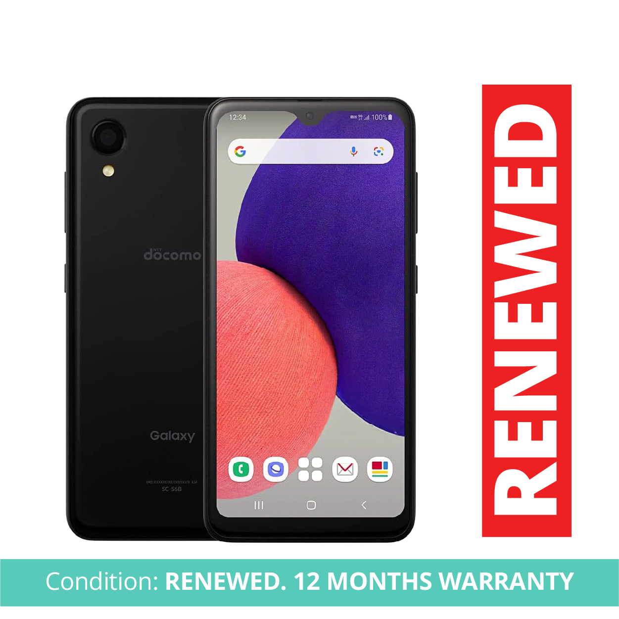Samsung Galaxy A22 5G 4GB/64GB Single SIM- Black – 6.6” FHD+ Display, 48MP Triple Camera, 5000mAh Battery, Android Smartphone – Refurbished by Badili