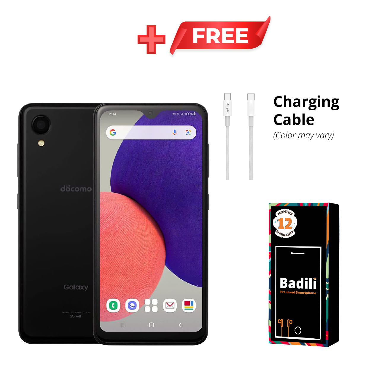 Samsung Galaxy A22 5G 4GB/64GB Single SIM- Black – 6.6” FHD+ Display, 48MP Triple Camera, 5000mAh Battery, Android Smartphone – Refurbished by Badili