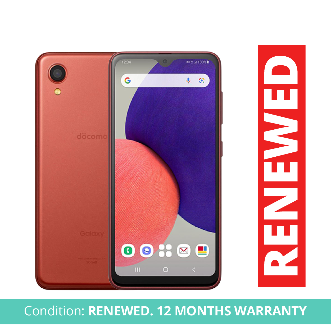 Samsung Galaxy A22 5G 4GB/64GB Single SIM- Red – 6.6” FHD+ Display, 48MP Triple Camera, 5000mAh Battery, Android Smartphone – Refurbished by Badili
