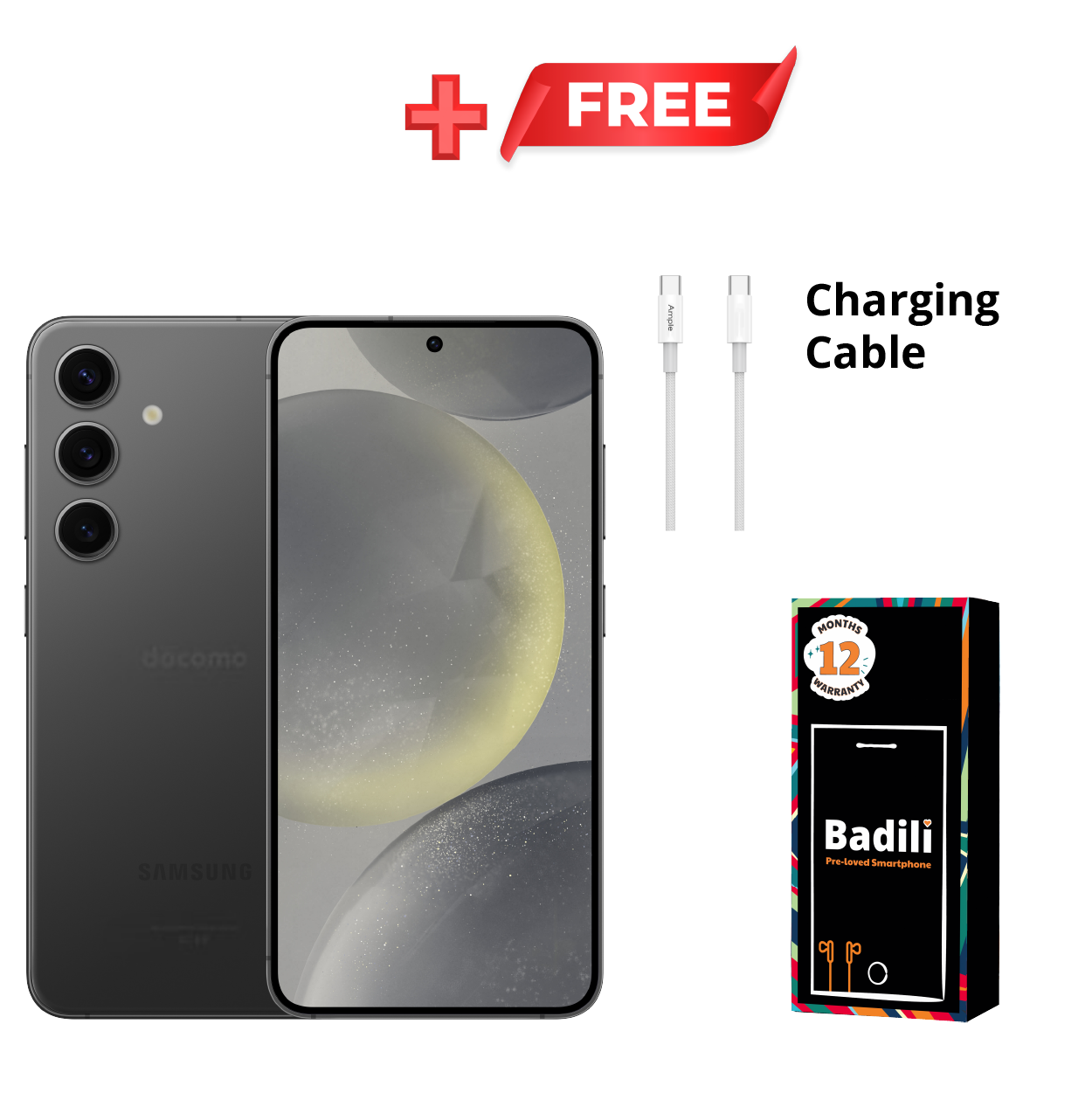 Samsung Galaxy S24 8GB 256GB Black – Android Smartphone, 5G Mobile Phone, 50MP Camera, Refurbished by Badili, 12-Month Warranty