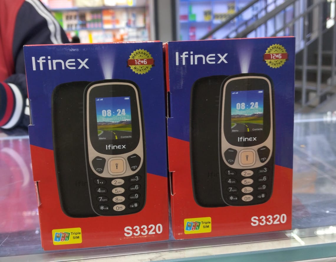 IFINEX S3320 TRIPLE SIM THREE-3 SIM CARD, BIG TORCH ,FM WIRELESS RADIO, MP3 MUSIC PLAYER BUTTON FEATURE PHONE