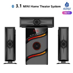 🚨 Final Deal 🚨Nu-v1 3.1CH Home Theater Speaker System – Bluetooth, USB, FM Radio