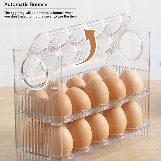 Acrylic egg organizer/Flip over egg holder/ 3-Tier Tray or egg holder/30-egg capacity holder