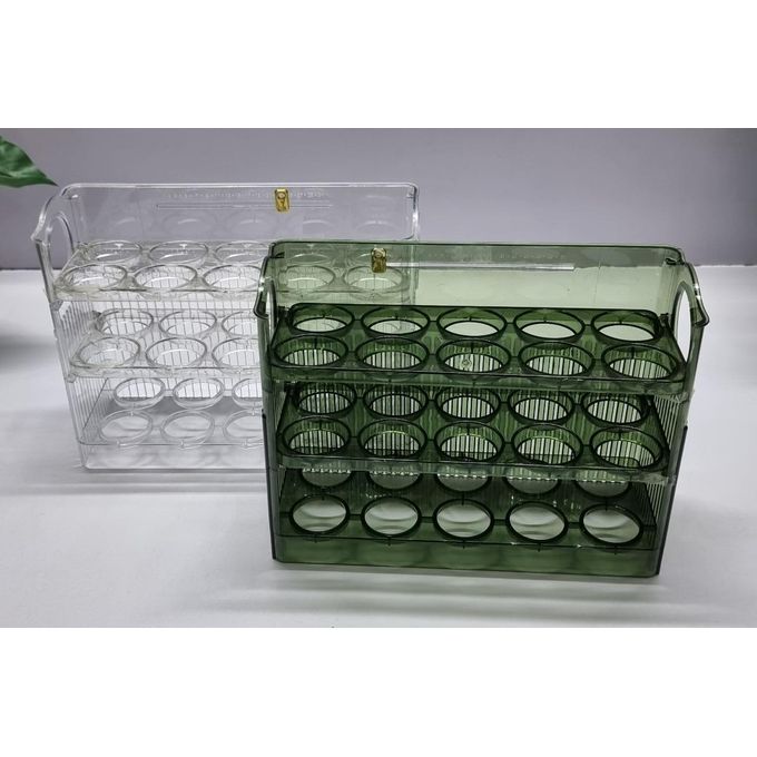 Acrylic egg organizer/Flip over egg holder/ 3-Tier Tray or egg holder/30-egg capacity holder