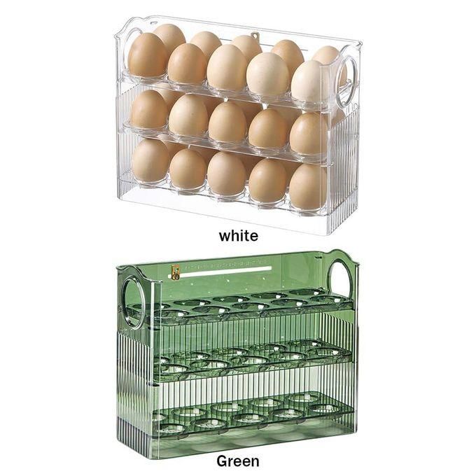 Acrylic egg organizer/Flip over egg holder/ 3-Tier Tray or egg holder/30-egg capacity holder
