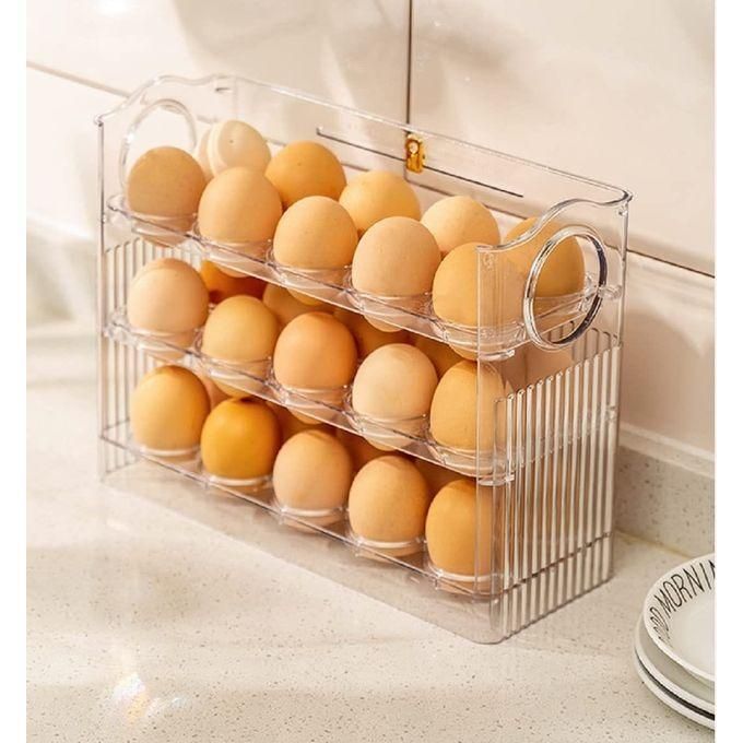 Acrylic egg organizer/Flip over egg holder/ 3-Tier Tray or egg holder/30-egg capacity holder
