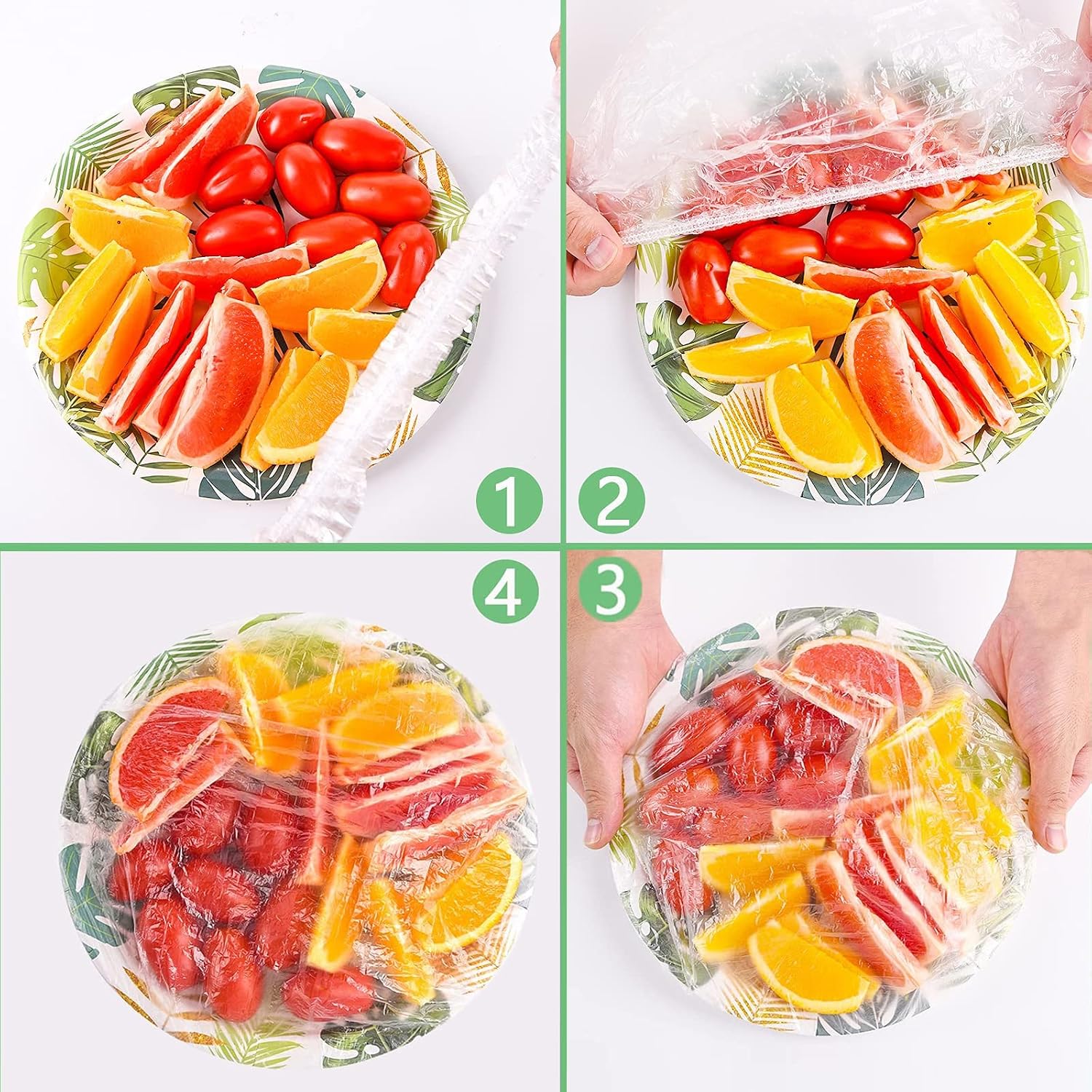 Fresh Keeping Bags 100PCS, Reusable Elastic Sealed Food Storage Covers, Sealing Stretchable Food Covers dust cover, Universal Kitchen Wrap Seal Caps