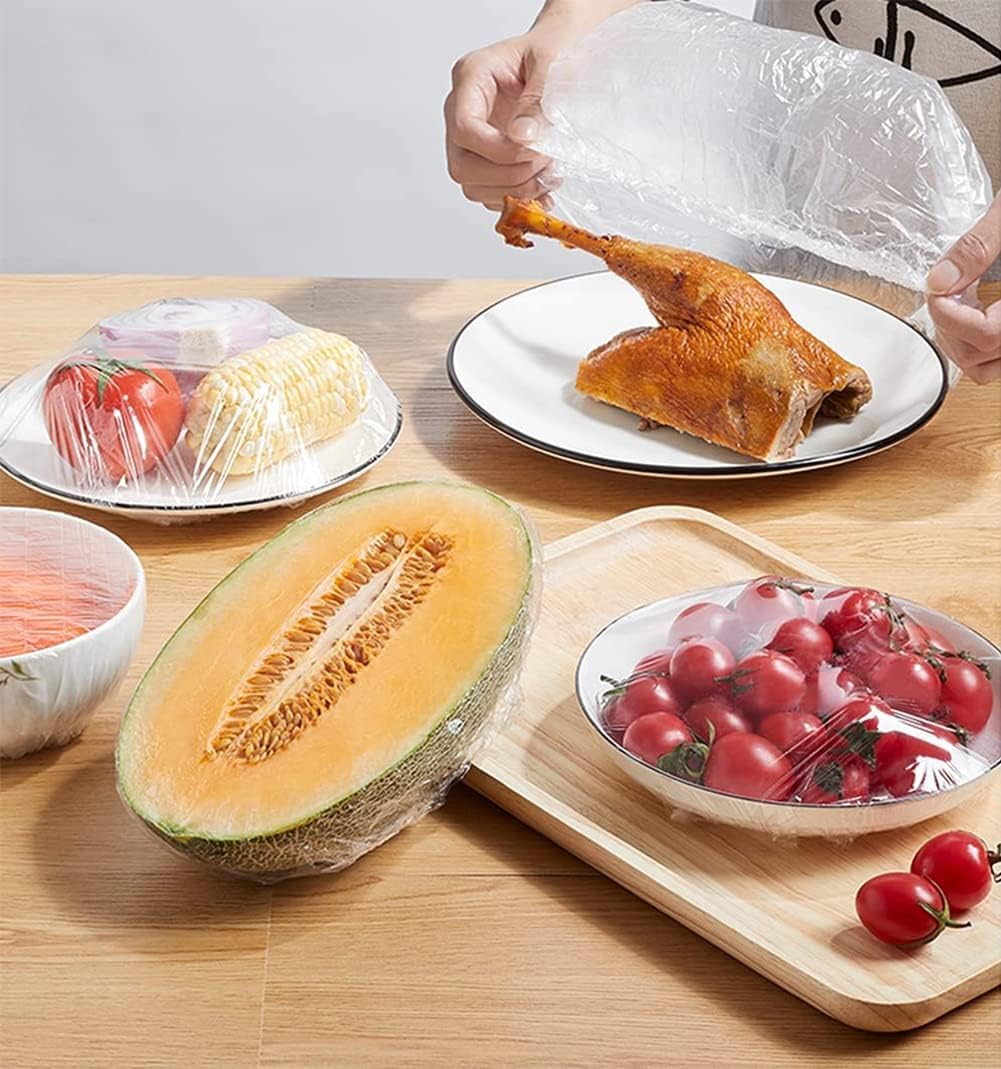 Fresh Keeping Bags 100PCS, Reusable Elastic Sealed Food Storage Covers, Sealing Stretchable Food Covers dust cover, Universal Kitchen Wrap Seal Caps