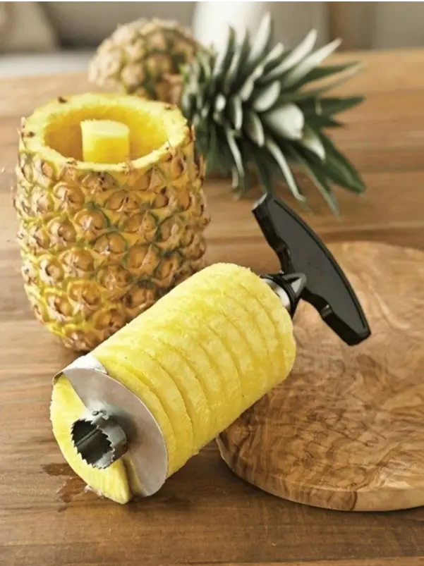 Stainless Steel Pineapple Corer / Slicer / Peeler / Cutter - Easy To Use Kitchen Tool With  Handle, Effortlessly Prepare Pineapple And More Fruits