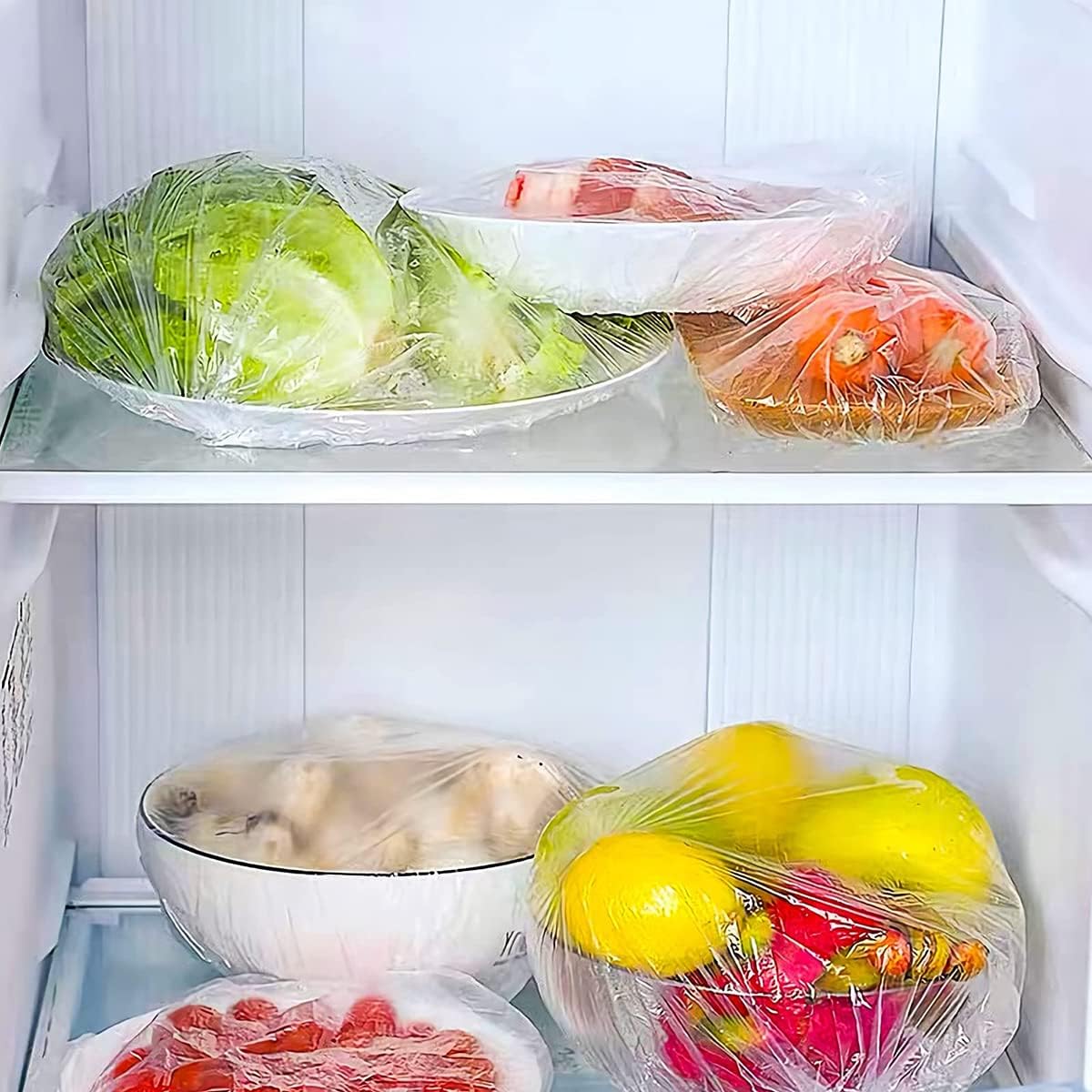 Fresh Keeping Bags 100PCS, Reusable Elastic Sealed Food Storage Covers, Sealing Stretchable Food Covers dust cover, Universal Kitchen Wrap Seal Caps