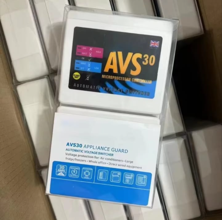 AVS 30 Appliance Guard helps protect electrical appliances from unstable voltage and power fluctuations. It features automatic voltage regulation, overload protection, surge protection