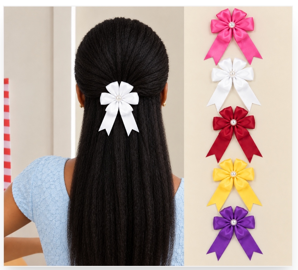 Beautiful 2-in-1Satin hair clips Hair bands Stylish accessories for women Wedding head gear for dinner outings birthday baby shower bridal shower Bridesmaid accessories for ladies girls all hair types