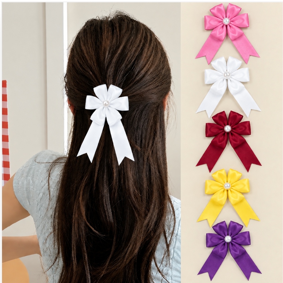 Elegant 2-in-1 Satin hair clips Hair bands Stylish accessories for women Wedding head gear for dinner outings birthdays baby shower bridal shower Bridesmaid accessories for ladies girls all hair types