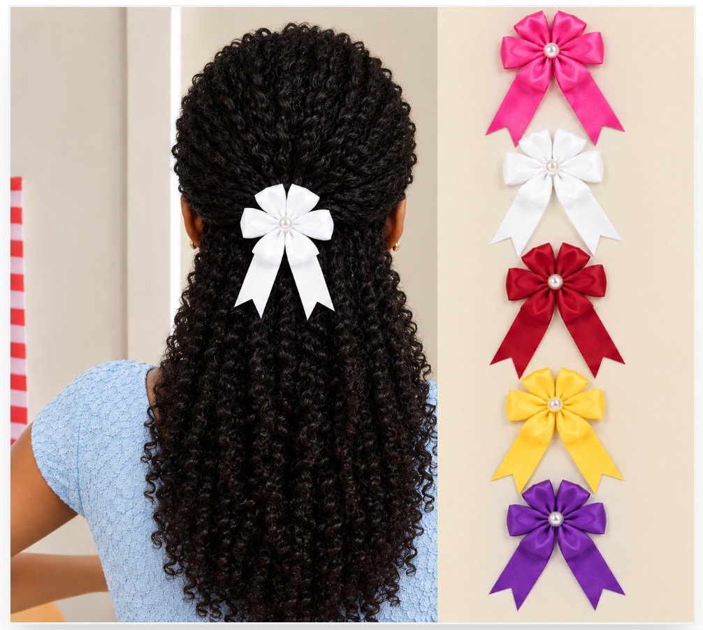 Elegant satin hair clips Fancy Hair bands Stylish accessories for women Wedding head gear for dinner outings birthdays baby shower bridal shower Bridesmaid's accessories for ladies, all hair types