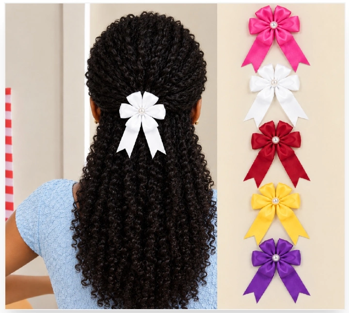 Stylish 2-in-1 satin hair clips Hair bands Stylish accessories for women Wedding head gear for dinner outing birthdays baby shower bridal shower Bridesmaid accessories for ladies, girls all hair types