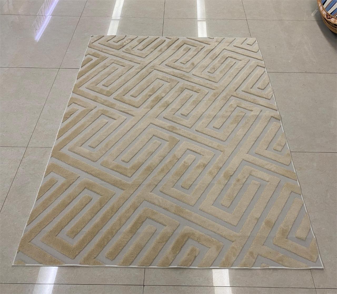 Modern Microfiber Pattern Carpet 5x8 ft – Soft Plush Area Rug with Non-Slip Rubber Backing, Durable Stylish Floor Carpet for Living Room, Bedroom, Office Décor