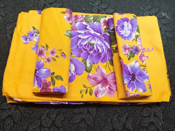 Pattern Bedsheets 2 Pcs Bedsheets with 2 Pcs Pillow Cases Soft Printed Bedding Set Comfortable Durable Cotton Blend Bed Linen Set for Bedroom Home Use, Stylish Decorative Bed Cover with Matching Pillo