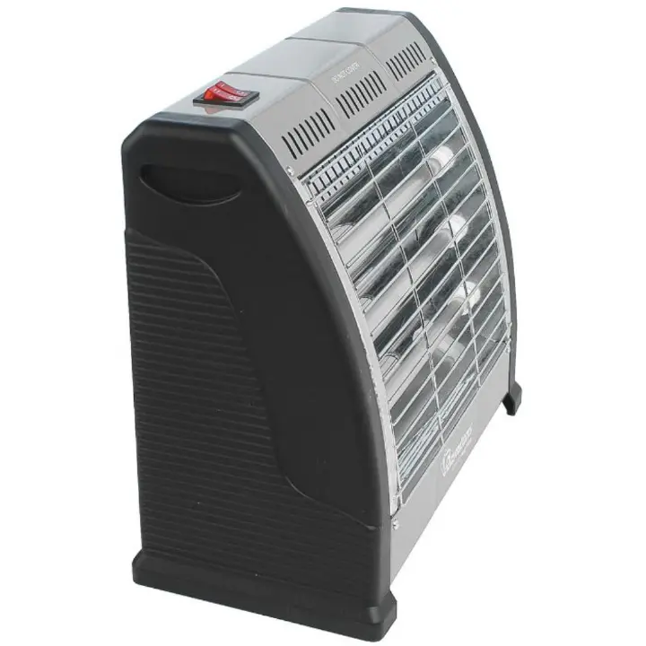 Ramtons Quartz Electric Room Heater RM-469 with Fan – 400W–1200W Adjustable Power, 3 Quartz Heating Elements, Fast Indoor Space Warmer with Tilt Protection for Home & Office Use