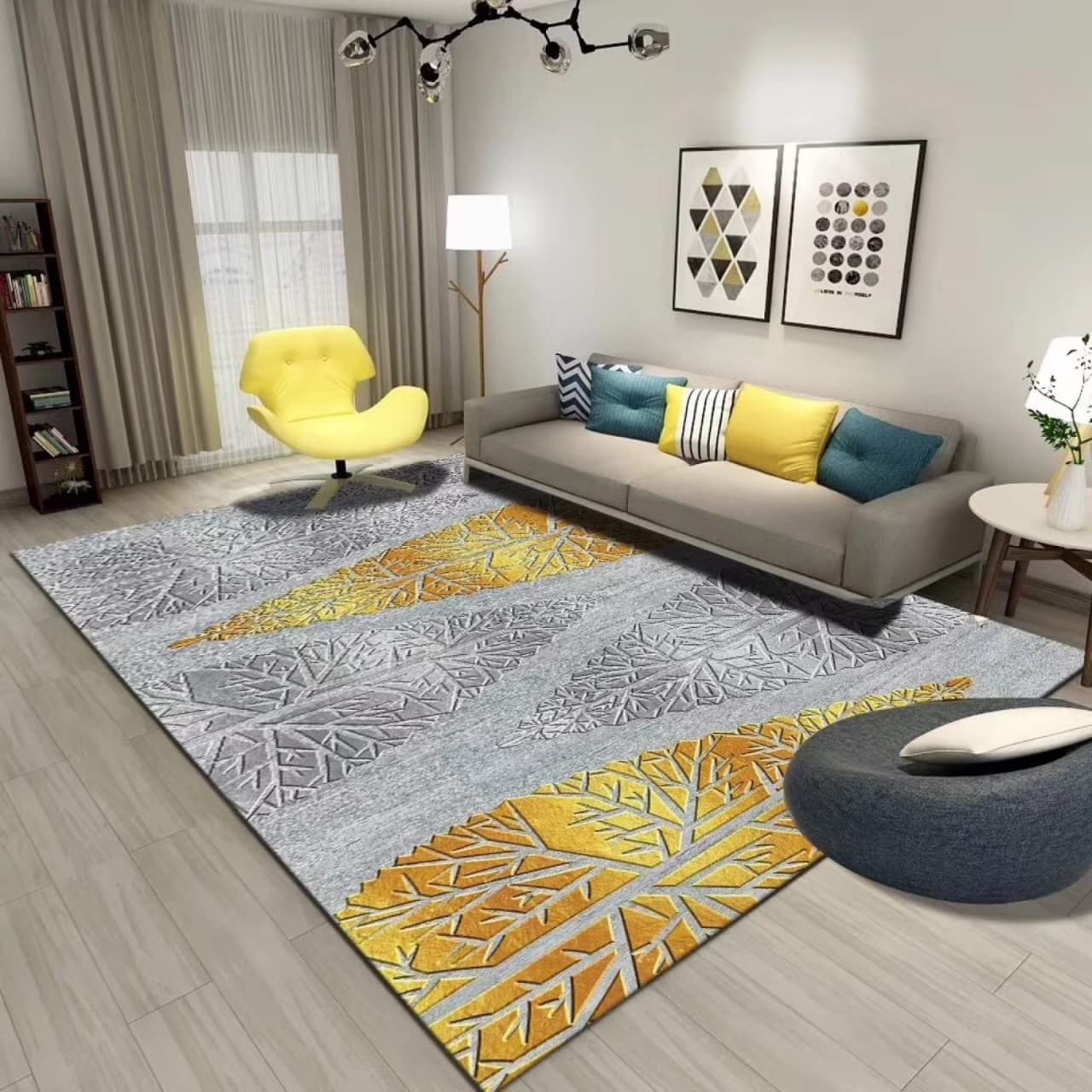 HD Carpet 6×9 ft – High Definition Luxury Area Rug, Soft Plush Floor Carpet for Living Room, Bedroom, Office & Home Décor, Durable Modern Design Non-Slip Indoor Rug