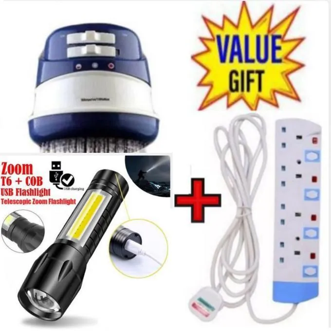 Horizon Bathroom Instant Hot Water Shower – For Fresh & Salty Water, Electric Shower Head Heater with 3 Temperature Settings, Includes Free 4-Way Extension Cable & Zoom Torch