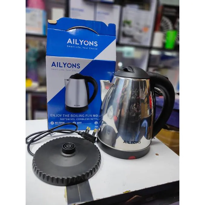 1.8L Energy Efficient Electric Water Kettle Heater Jug Fast Boiling Stainless Steel Electric Kettle with Auto Shut-Off, Boil-Dry Protection and 360° Rotating Base for Safe and Convenient Hot Water Use