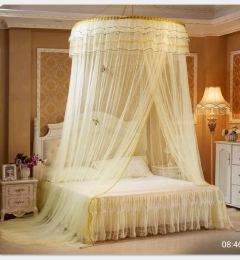 Quality Big Size Round Top Mosquito Net Durable Dome Canopy Mosquito Net Large Size Round Frame Bedding Accessory Insect Protection Sleeping Tent for Bedroom, Baby Crib, Dormitory and Home Use