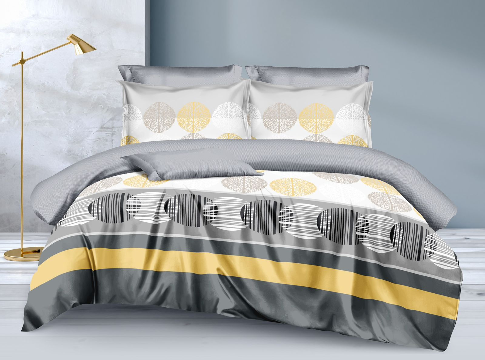 Cotton Binded Duvet Set 6×7 ft – Soft Breathable Comforter Set with 1 Bedsheet & 2 Pillow Cases, Durable Cotton Bedding Set for Bedroom, Hotel-Style Comfort & Everyday Home Use