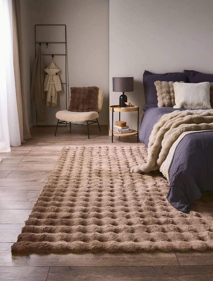 Ashler Rabbit Fur Soft Carpet 5×8 ft – Luxury Plush Area Rug, Ultra-Soft Fluffy Floor Carpet for Living Room, Bedroom, Sofa & Home Décor, Comfortable Non-Slip Indoor Rug
