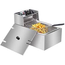 Energy Efficient Fryer Combo – ElectroMate 6L Stainless Steel Electric Deep Fryer Set with 4-Way Power Extension, Spatula, Standing Chips Cutter & Scooper, Fast Heating Oil Fryer for Home & Small Busi