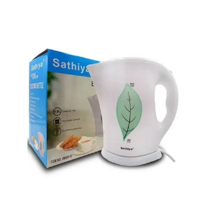 Sathiya 1850W 1.8L Energy Efficient Electric Water Kettle Heater Jug – Fast Boil Stainless Steel Electric Kettle with Auto Shut-Off, Overheat Protection & Large Capacity Design