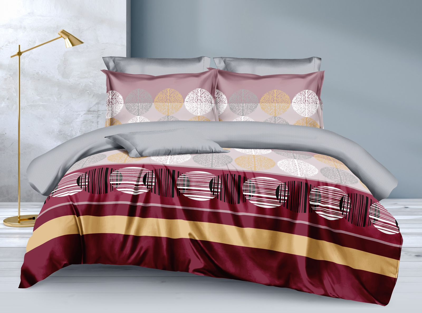 Cotton Binded Duvet Set 6×7 ft – Soft Breathable Comforter Set with 1 Bedsheet & 2 Pillow Cases, Durable Cotton Bedding Set for Bedroom, Hotel-Style Comfort & Everyday Home Use
