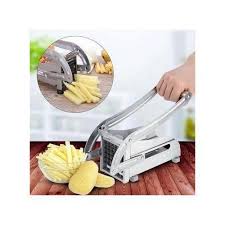 Chips Cutter Stainless Steel Potato Chopper – Heavy Duty Manual French Fries Cutter, Fast Vegetable Slicer for Uniform Chips, Durable Kitchen Tool for Home & Commercial Use