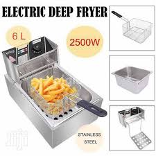 Energy Efficient Fryer Combo – ElectroMate 6L Stainless Steel Electric Deep Fryer Set with 4-Way Power Extension, Spatula, Standing Chips Cutter & Scooper, Fast Heating Oil Fryer for Home & Small Busi