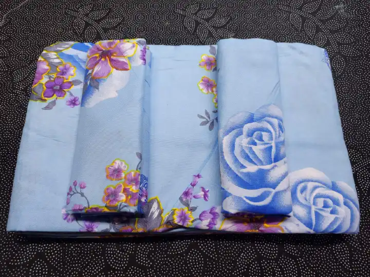 Pattern Bedsheets 2 Pcs Bedsheets with 2 Pcs Pillow Cases Soft Printed Bedding Set Comfortable Durable Cotton Blend Bed Linen Set for Bedroom Home Use, Stylish Decorative Bed Cover with Matching Pillo