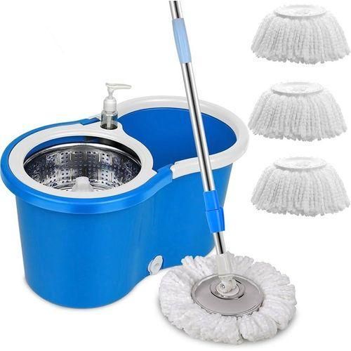ON STOCK🎈🎈360 Spin Mop Rotating Bucket With Long Adjustable Mop🪴🪴super thin microfiber with great absorbent ability, which can effectively remove fouling and do fully cleaning without damaging flo