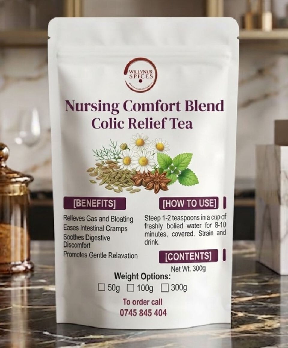 Nursing Comfort Blend Colic Relief Tea Packaging and Label Design