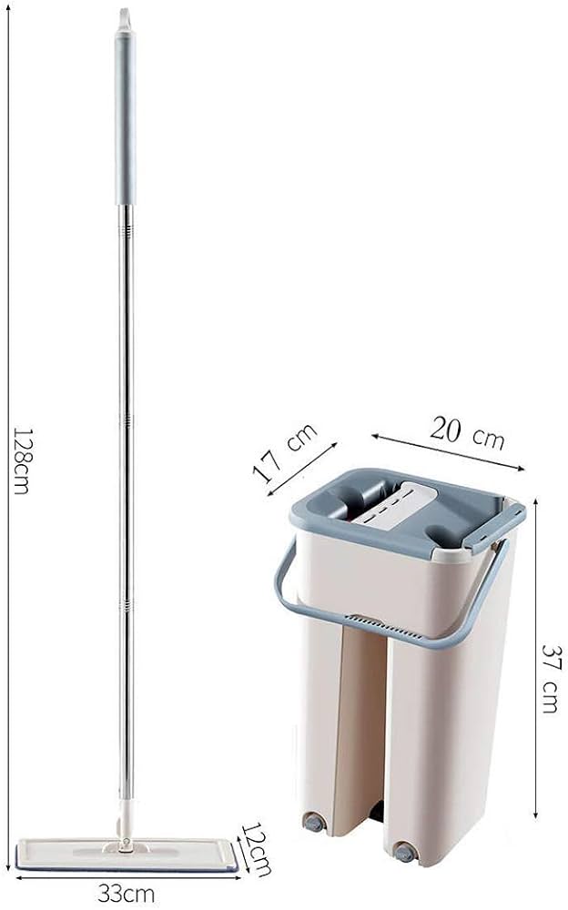 Magic mop +bucket with extra top cloth/ Magic Flat Squeeze Mop features a two-chamber bucket for hands-free washing and drying with 360-degree rotating flat head made of microfiber and an adjustable