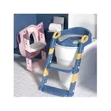 Baby auxiliary toilet ladder folding Seat for kids  Training adjustable ladder for different height protecting the spine/oddler potty training seat with an adjustable step ladder.