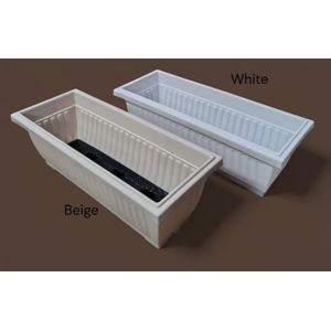 Kenpoly High quality plastic Rectangle planter with base Heavy-Duty Weather-Proof Long Planter, High-Stamina Indoor/Outdoor Herb Vault & Sleek Garden Infrastructure