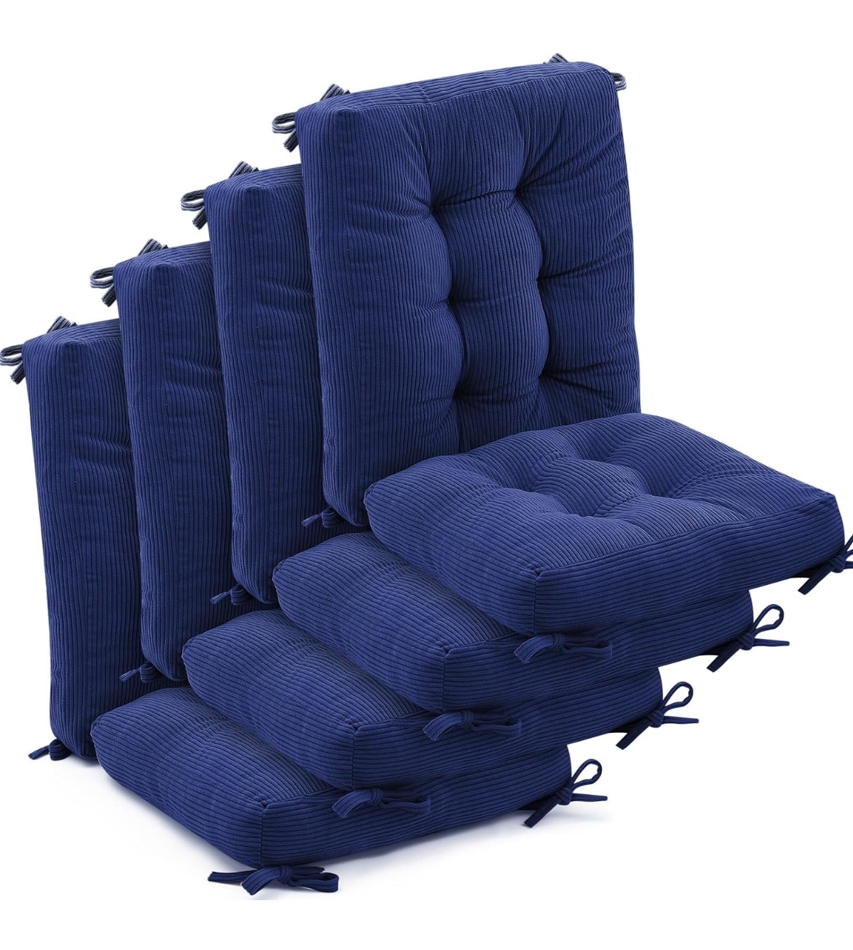 4 Set Outdoor Patio Chair Cushions Corduroy, Red
Tufted Seat Cushion with Ties, for Rocking Chairs Indoor Home Office, Comfortable Replacement Pillow Pads