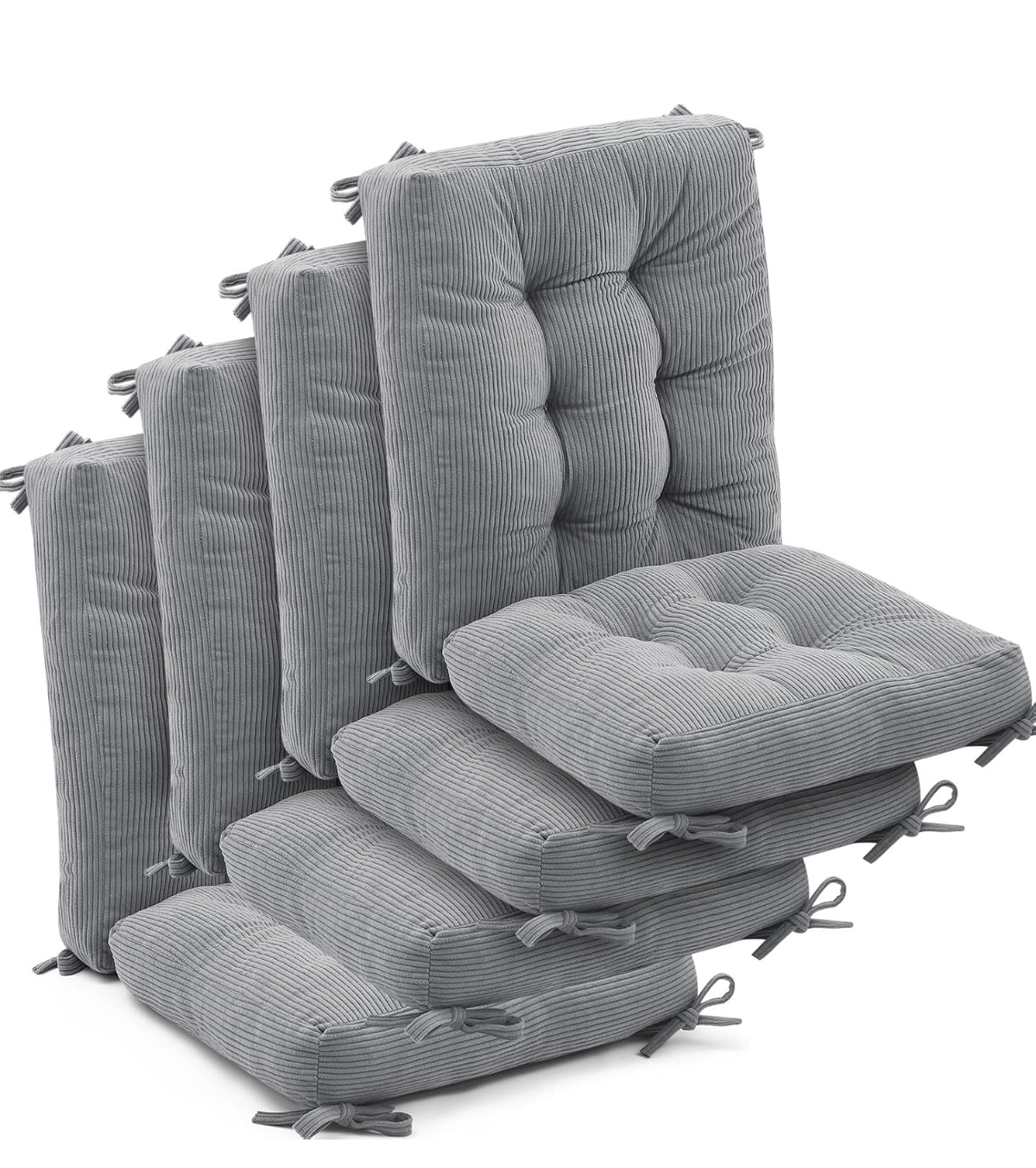 4 Set Outdoor Patio Chair Cushions Corduroy, Red
Tufted Seat Cushion with Ties, for Rocking Chairs Indoor Home Office, Comfortable Replacement Pillow Pads