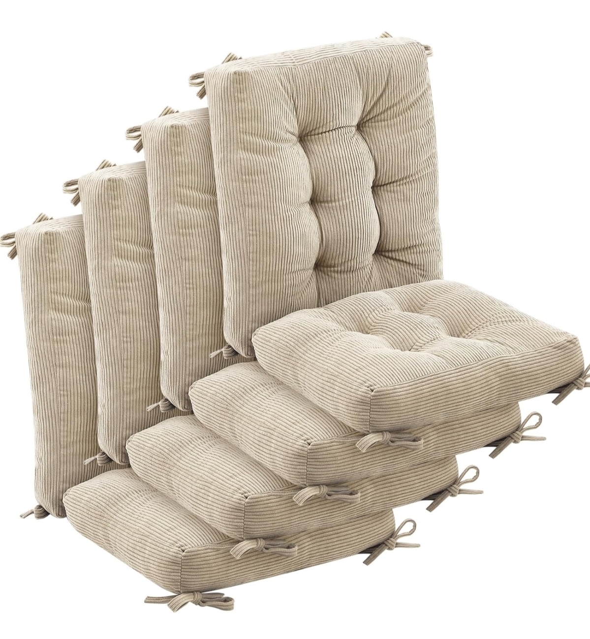 4 Set Outdoor Patio Chair Cushions Corduroy, Red
Tufted Seat Cushion with Ties, for Rocking Chairs Indoor Home Office, Comfortable Replacement Pillow Pads