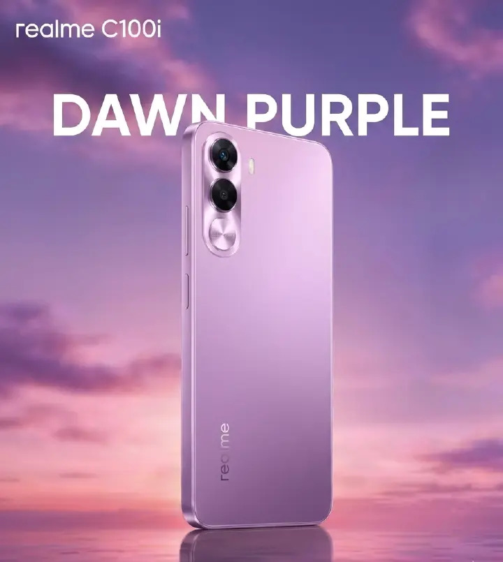 NEW ARRIVAL!!! Realme C100i, 120Hz, 6.8 Inch HD Display , 64GB.ROM, 4GB RAM , Dawn Purple,7000 mAh Battery